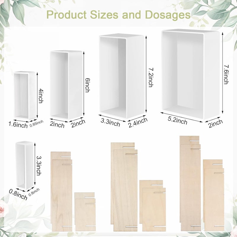 KISREL Large Resin Molds, Rectangle Silicone Molds for Epoxy Resin, 5 PCS Cuboid Resin Moulds with Wooden Support, Deep Casting Molds for Preserving Flowers, Insect Specimens, DIY Gifts, Furniture Decoration - Image 2